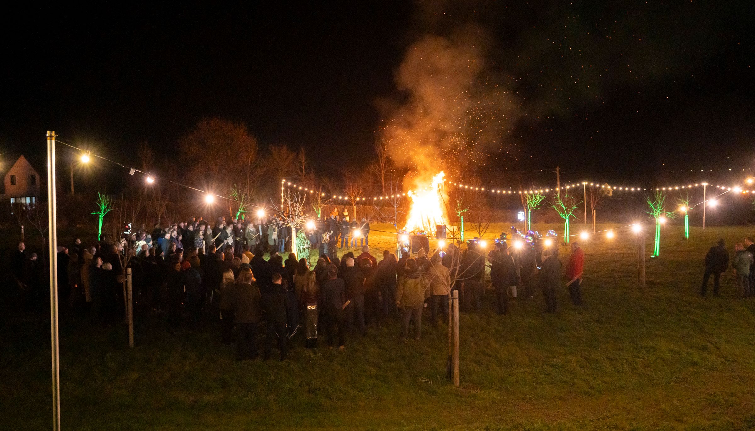 picture of crowd at Thatchers Wassail